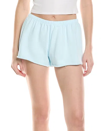 Knit Riot Cove Raw Hem Short In Blue