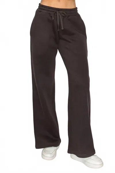 Knit Riot Stride Track Jogger Pants In Charcoal In Black