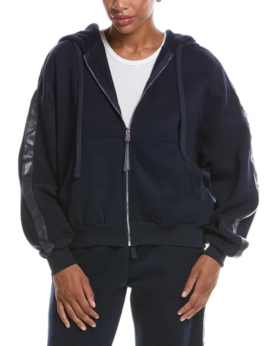 Knit Riot Glide Zip Hoodie In Transparent