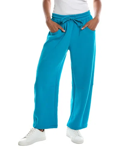 Knit Riot Harbor Barrel Leg Sweatpant In Blue