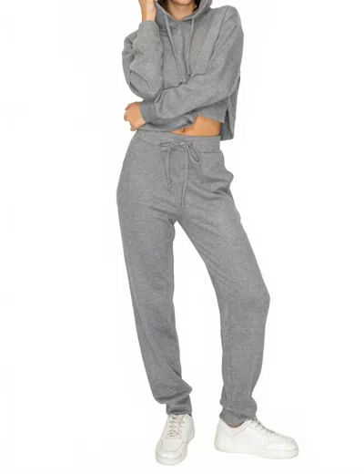 Knit Riot Haven Knit Jogger Pants In Heather Gray