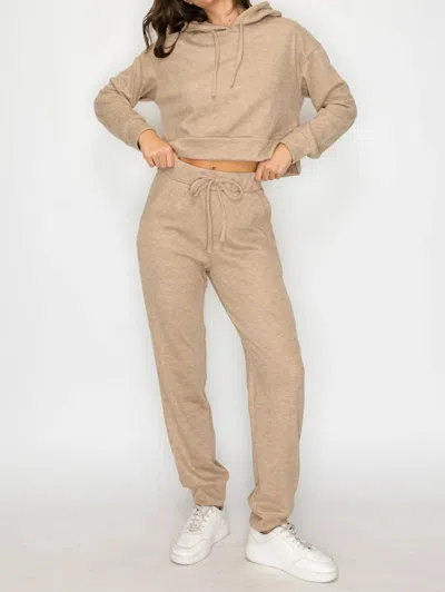 Knit Riot Haven Knit Jogger Pants In Mocha In Neutral