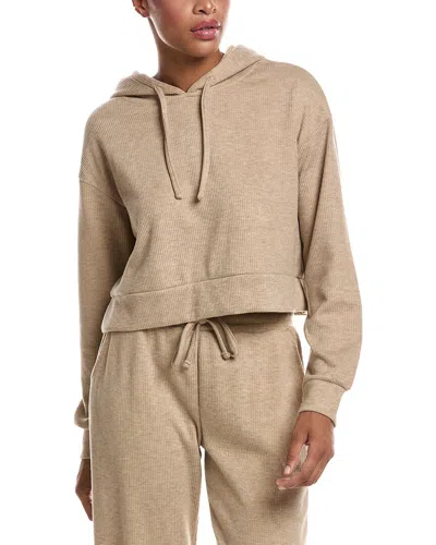 Knit Riot Haven Rib Knit Hoodie In Brown