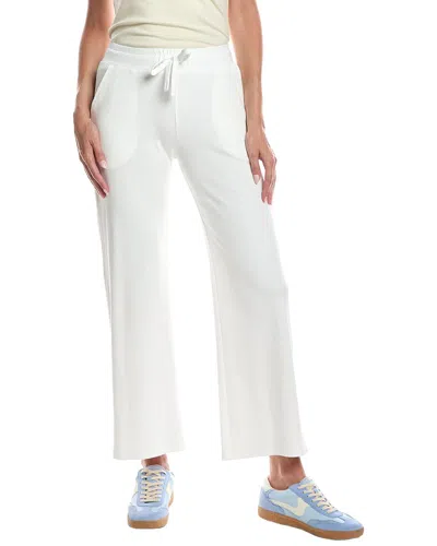 Knit Riot Micro Rib Relaxed Leg Pant In White