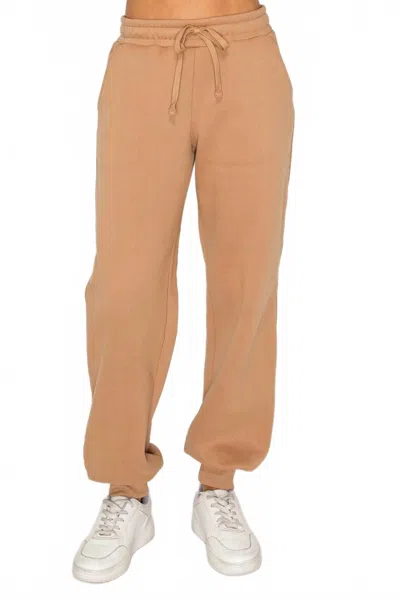 Knit Riot Stride Track Jogger Pants In Mocha In Brown