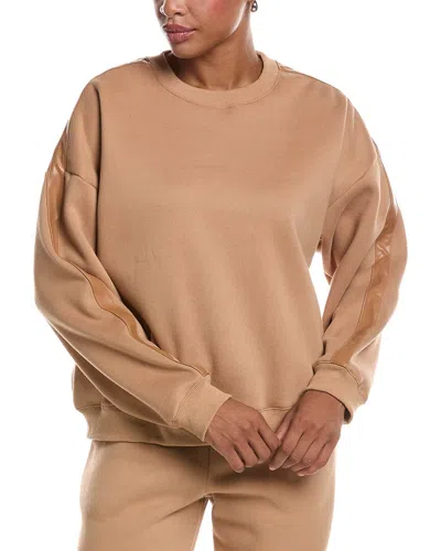 Knit Riot Stride Track Sweatshirt In Brown