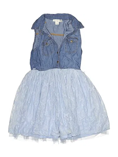 Pre-owned Knit Works Kids' Dress In Blue
