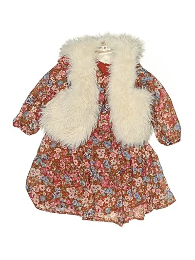 Pre-owned Knit Works Kids' Dress In Ivory