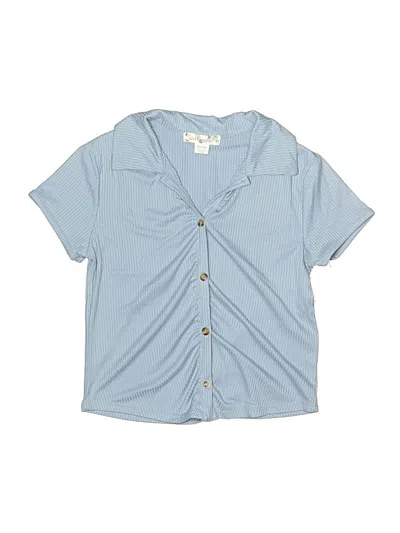Pre-owned Knit Works Kids' Short Sleeve Blouse In Blue