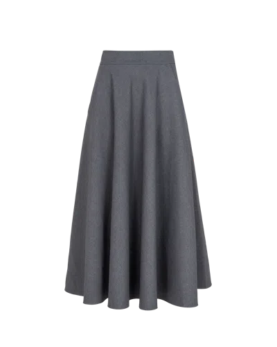 Knitel Grey Midi Skirt