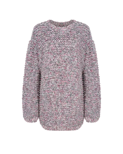 Knitel Reflective Couture Sweater In Cloud Grey