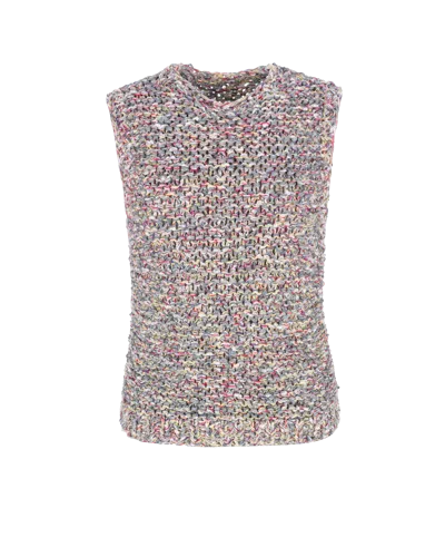 Knitel Reflective Couture Top In Cloud Grey