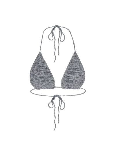 Knitel Reflective Swimsuit In Smoke Grey