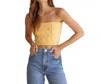 KNITITUDE LIV KNIT TUBE TOP IN MANGO