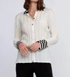 Knitss Kor In Ivory With Black In White
