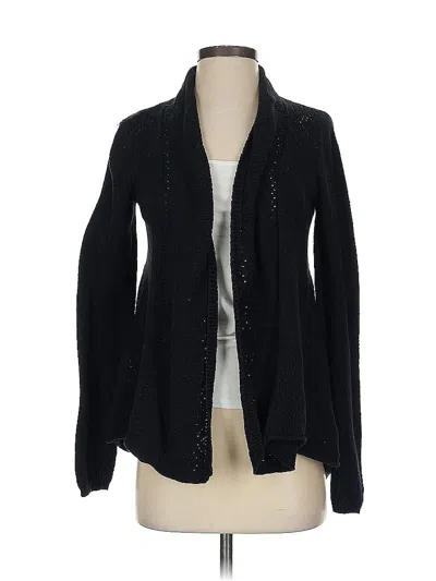 Pre-owned Knitted & Knotted Cardigan Sweater In Black