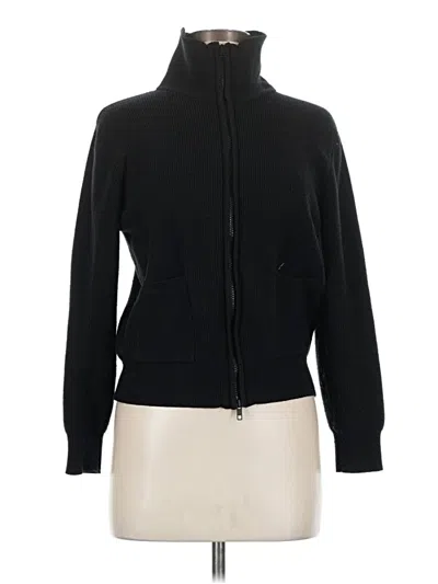 Pre-owned Knitted & Knotted Cardigan Sweater In Black