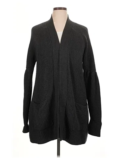 Pre-owned Knitted & Knotted Cardigan Sweater In Black