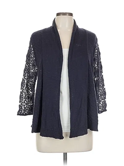 Pre-owned Knitted & Knotted Cardigan Sweater In Blue