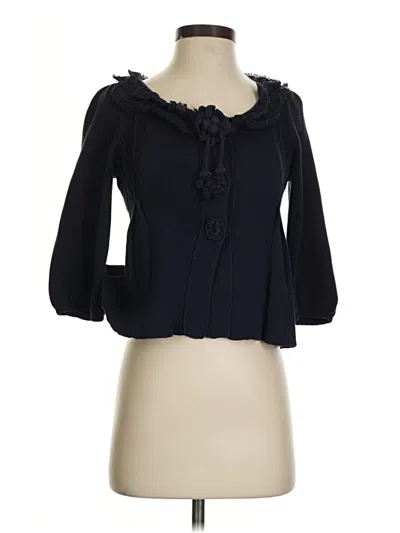 Pre-owned Knitted & Knotted Cardigan Sweater In Blue