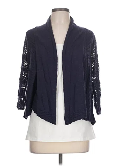 Pre-owned Knitted & Knotted Cardigan Sweater In Blue