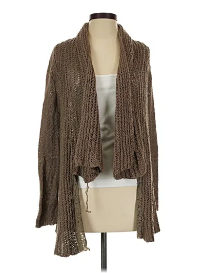Pre-owned Knitted & Knotted Cardigan Sweater In Brown