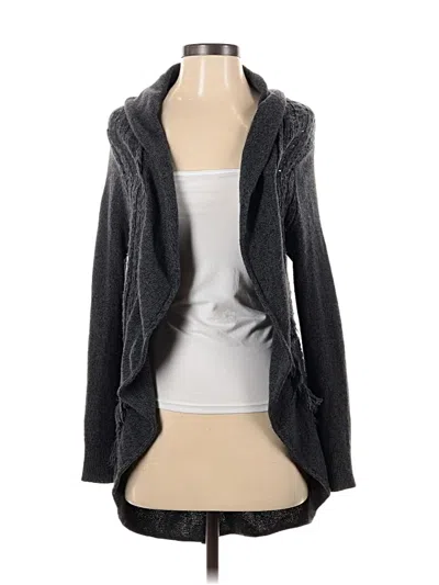 Pre-owned Knitted & Knotted Cardigan Sweater In Gray