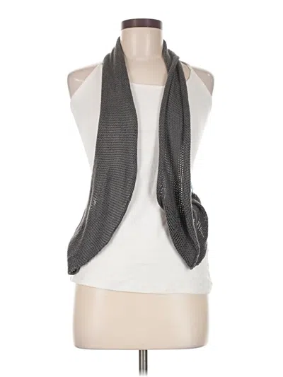 Pre-owned Knitted & Knotted Cardigan Sweater In Gray