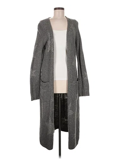 Pre-owned Knitted & Knotted Cardigan Sweater In Gray
