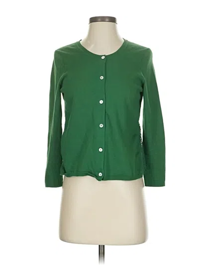 Pre-owned Knitted & Knotted Cardigan Sweater In Green