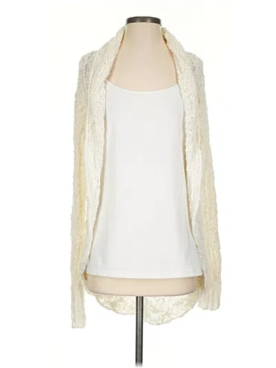 Pre-owned Knitted & Knotted Cardigan Sweater In Ivory