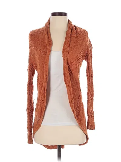 Pre-owned Knitted & Knotted Cardigan Sweater In Orange