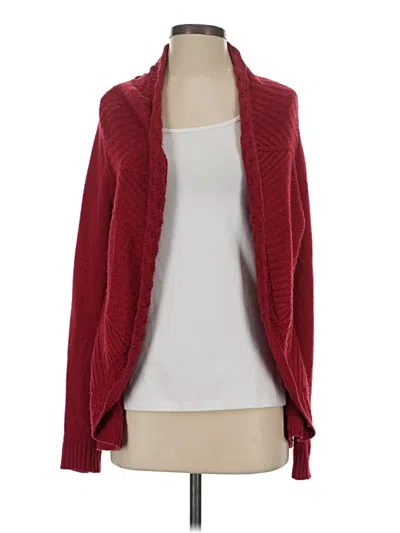 Pre-owned Knitted & Knotted Cardigan Sweater In Red