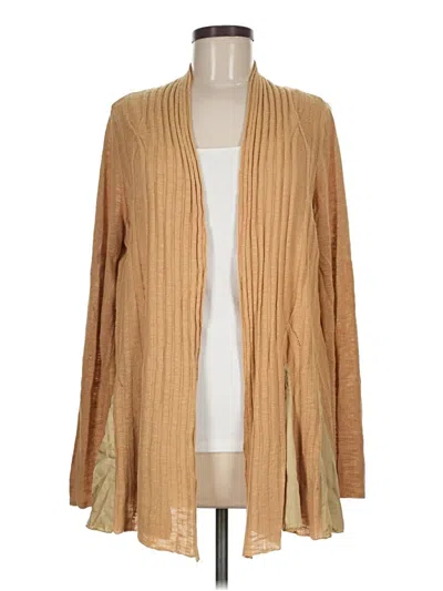 Pre-owned Knitted & Knotted Cardigan Sweater In Tan