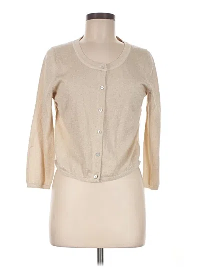 Pre-owned Knitted & Knotted Cardigan Sweater In Tan