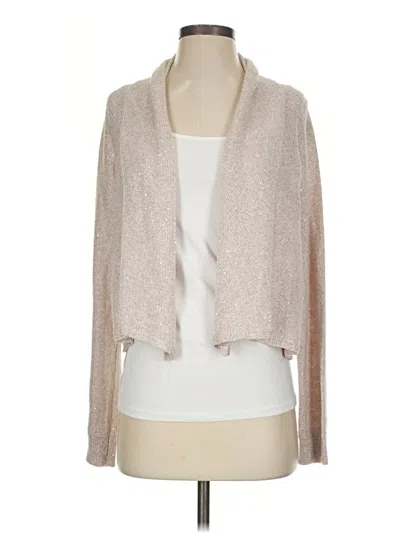 Pre-owned Knitted & Knotted Cardigan Sweater In Tan