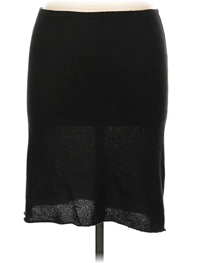 Pre-owned Knitted & Knotted Casual Skirt In Black