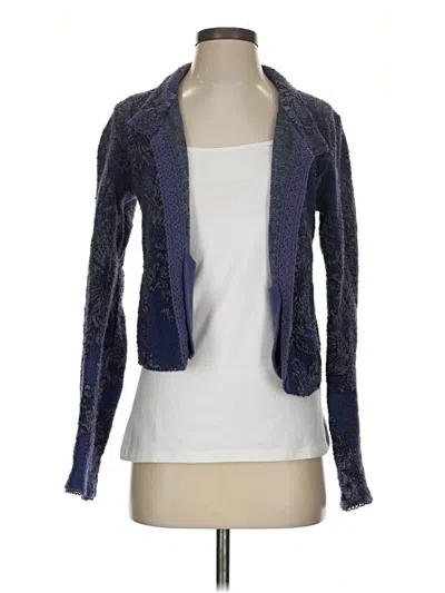 Pre-owned Knitted & Knotted Jacket In Blue