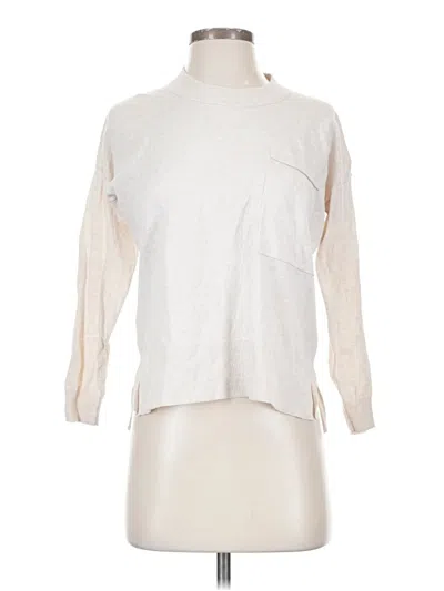 Pre-owned Knitted & Knotted Long Sleeve Turtleneck In Ivory