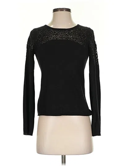 Pre-owned Knitted & Knotted Pullover Sweater In Black