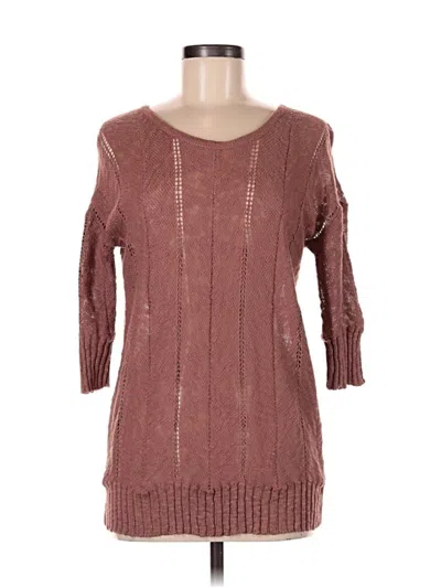 Pre-owned Knitted & Knotted Pullover Sweater In Brown