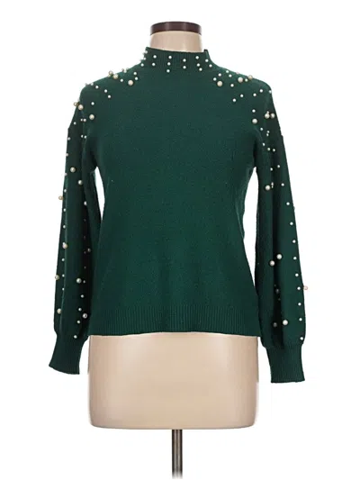 Pre-owned Knitted & Knotted Pullover Sweater In Green