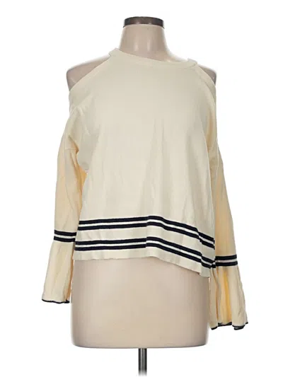 Pre-owned Knitted & Knotted Pullover Sweater In Ivory