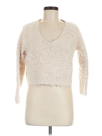 Pre-owned Knitted & Knotted Pullover Sweater In Ivory