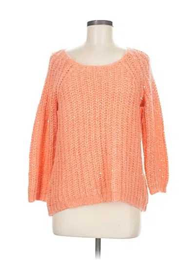 Pre-owned Knitted & Knotted Pullover Sweater In Orange