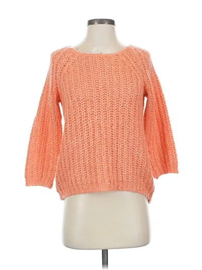Pre-owned Knitted & Knotted Pullover Sweater In Orange