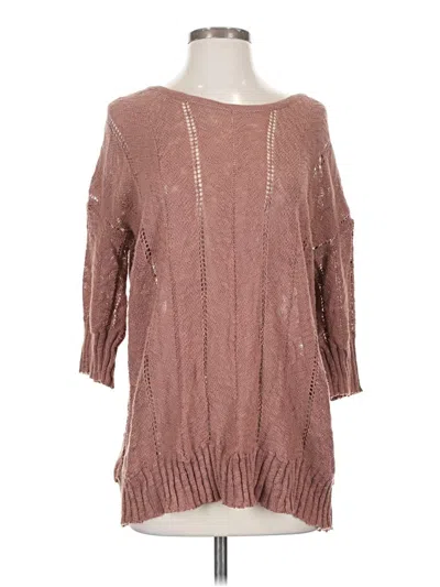 Pre-owned Knitted & Knotted Pullover Sweater In Pink