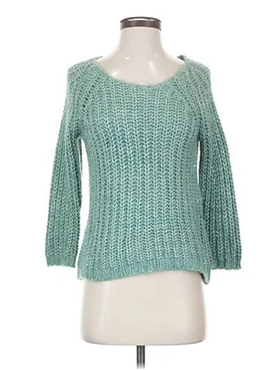 Pre-owned Knitted & Knotted Pullover Sweater In Teal
