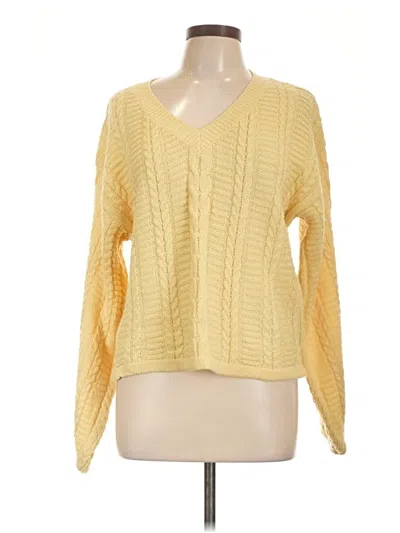 Pre-owned Knitted & Knotted Pullover Sweater In Yellow