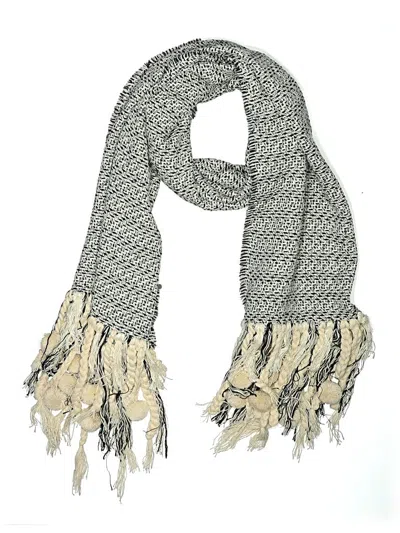 Pre-owned Knitted & Knotted Scarf In Gray